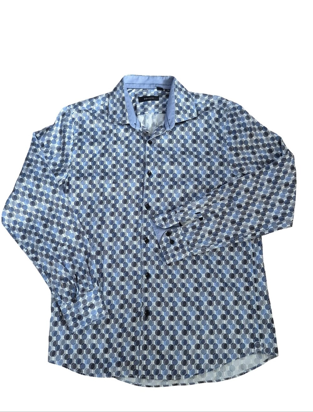 Orvieto Mens Button Front Shirt Size M